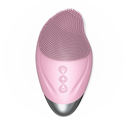 USB Rechargeable Ultrasonic Facial Cleanser with Silicone Brush